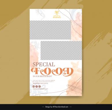  restaurant  menu template elegant blurred food checkered decor