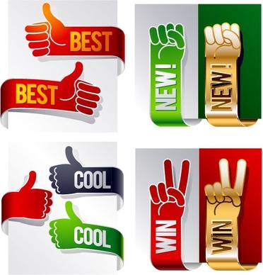 ribbon vector beautiful gesture