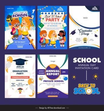 school annual day invitation card templates collection elegant funny design 