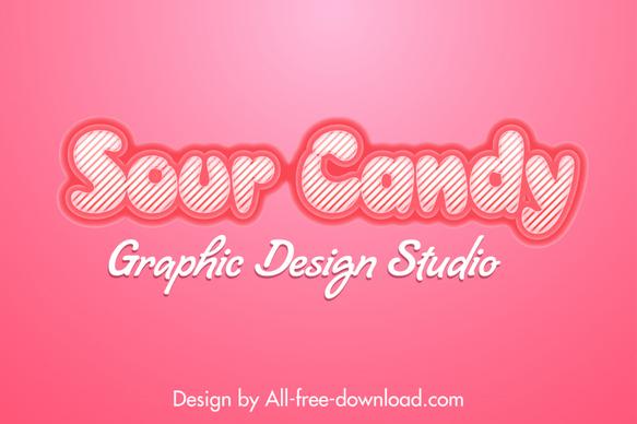 sour candy graphic design studio card cover template elegant modern flat plain decor