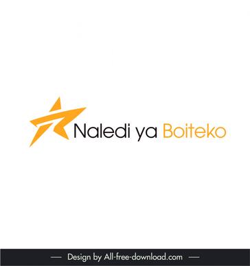 star logo nb template dynamic flat modern design