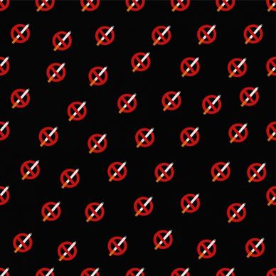 stop smoking background cigarette icon repeating decor