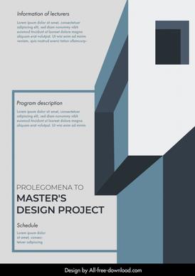 summit of prolegomena to masters design project backdrop template modern 3d geometric design 