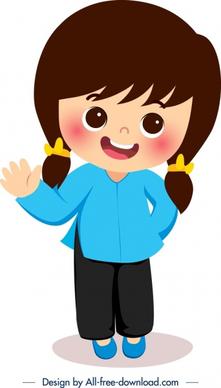 vietnam retro clothes template cute girl icon