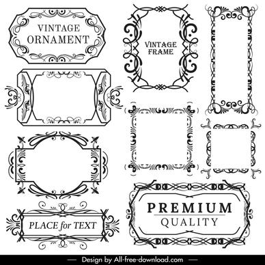 vintage frames design element elegant classic symmetry