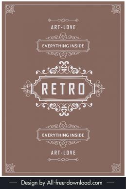 vintage frames template elegant symmetry