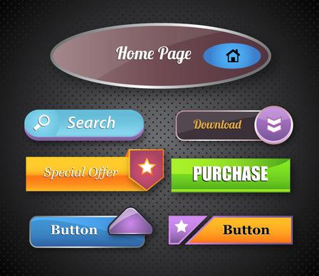 website interface vector illustration with various shapes